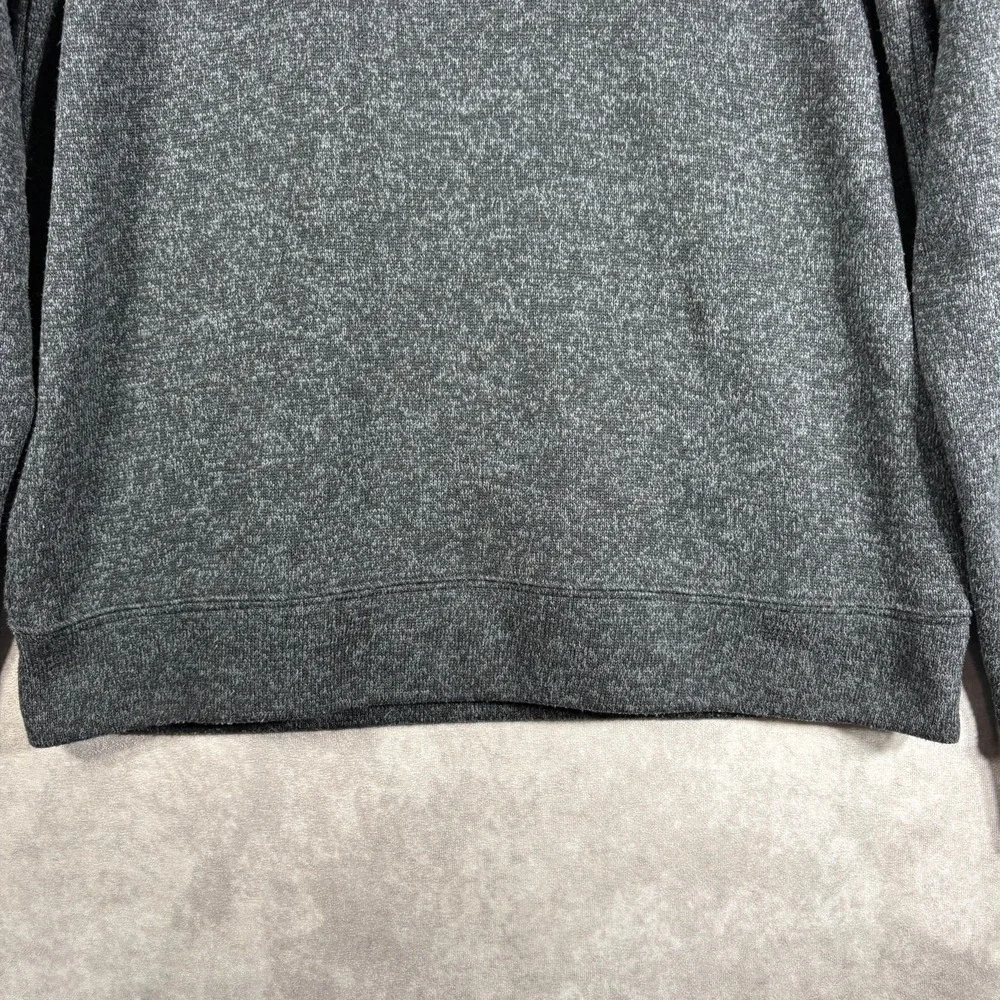Old Navy Quarter Zip Sweater Mens Medium Gray Knit Pullover Long Sleeve Mock